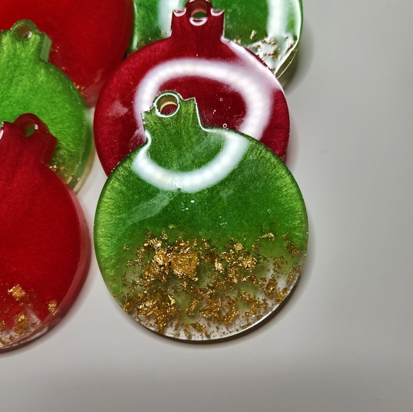 Custom Made Set of 6 Christmas Ornaments/Baubles - Picture 3 of 4
